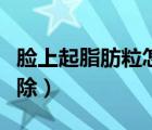 脸上起脂肪粒怎么去除（脸上的脂肪粒怎么去除）