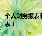个人财务报表制作的app有哪些（个人财务报表）