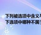 下列被选项中含义与其他3项完全不一样的是（您认为在以下选项中哪种不属于乱用关键）
