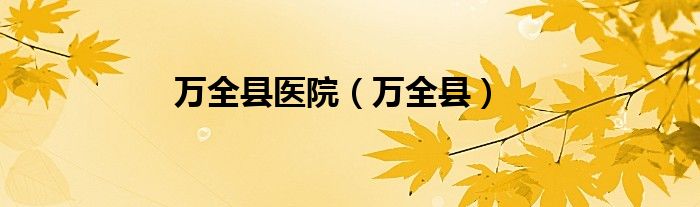 万全县医院（万全县）