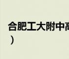 合肥工大附中高中部录取分数线（合工大附中）