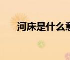 河床是什么意思啊（河床是什么意思）
