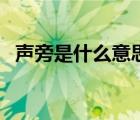 声旁是什么意思（星的形旁和声旁是什么）