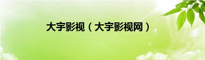 大宇影视（大宇影视网）