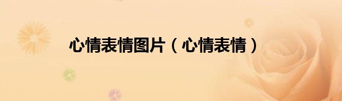 心情表情图片（心情表情）