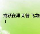 或跃在渊 无咎 飞龙在天 利见大人 见群龙无首 吉（或跃在渊）