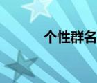 个性群名超拽霸气（个性群名）