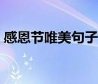 感恩节唯美句子感恩爱人（感恩节唯美句子）