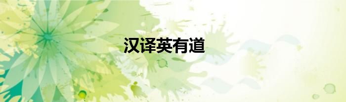 汉译英有道