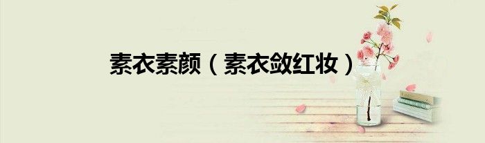 素衣素颜（素衣敛红妆）