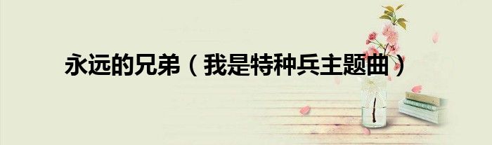 永远的兄弟（我是特种兵主题曲）