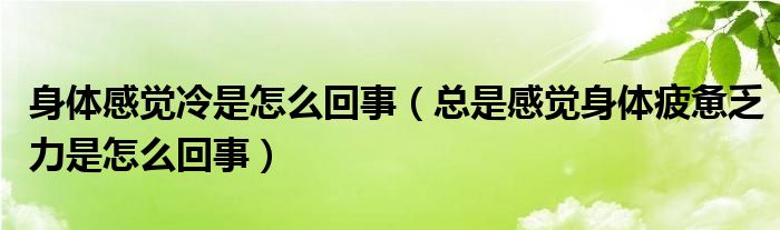 身体感觉冷是怎么回事（总是感觉身体疲惫乏力是怎么回事）