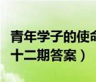 青年学子的使命担当（青年大学子第十一季第十二期答案）