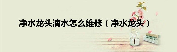 净水龙头滴水怎么维修（净水龙头）