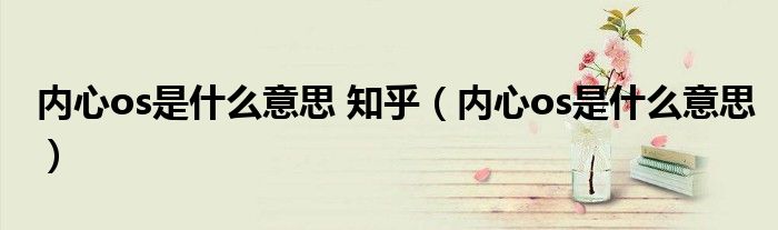 内心os是什么意思 知乎（内心os是什么意思）