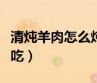 清炖羊肉怎么炖好吃又烂（清炖羊肉怎么炖好吃）