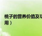桃子的营养价值及功效与禁忌（桃子的营养价值及功效与作用）