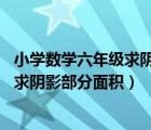 小学数学六年级求阴影部分面积经典考题（小学数学六年级 求阴影部分面积）