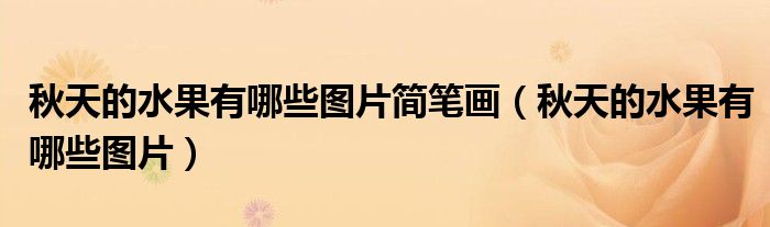 秋天的水果有哪些图片简笔画（秋天的水果有哪些图片）