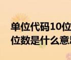 单位代码10位数是什么意思呀（单位代码10位数是什么意思）