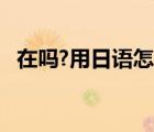 在吗?用日语怎么写?（在吗的日语怎么写）