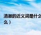 清澈的近义词是什么 标准答案（清澈的近义词和反义词是什么）