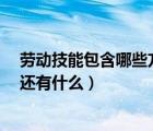 劳动技能包含哪些方面（劳动技能包括有哪些 像电工 焊工还有什么）