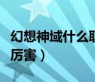 幻想神域什么职业厉害点（幻想神域什么职业厉害）