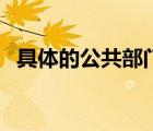 具体的公共部门有哪些（公共部门有哪些）
