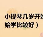 小提琴几岁开始学比较好一点（小提琴几岁开始学比较好）