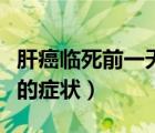 肝癌临死前一天的症状图片（肝癌临死前一天的症状）