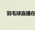 羽毛球直播在哪里看（羽毛球直播360）