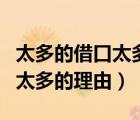 太多的借口太多的理由是什么歌（太多的借口太多的理由）