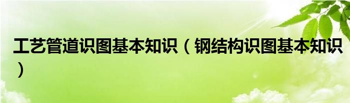 工艺管道识图基本知识（钢结构识图基本知识）