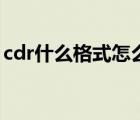 cdr什么格式怎么打开（cdr格式用什么打开）