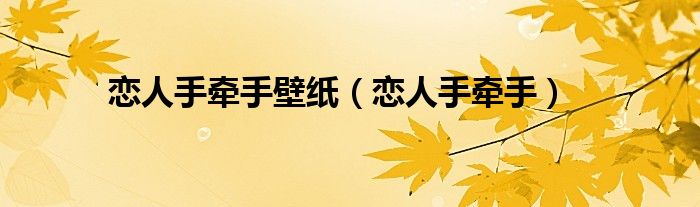 恋人手牵手壁纸（恋人手牵手）