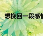 想挽回一段感情的话（怎么挽回一段感情）