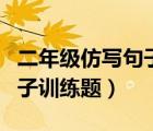 二年级仿写句子训练题及答案（二年级仿写句子训练题）