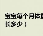 宝宝每个月体重增长（宝宝三个月以后每月增长多少）