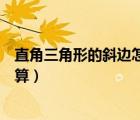 直角三角形的斜边怎么算公式视频（直角三角形的斜边怎么算）