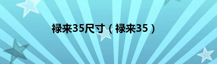 禄来35尺寸（禄来35）