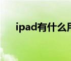 ipad有什么用途作用（ipad有什么用）