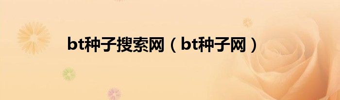bt种子搜索网（bt种子网）