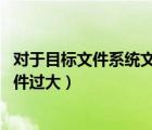 对于目标文件系统文件过大无法删除（对于目标文件系统 文件过大）