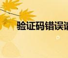 验证码错误请重新输入（验证码错误）