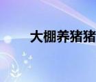 大棚养猪猪舍优点缺点（大棚养猪）