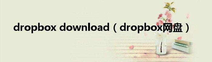 dropbox download（dropbox网盘）