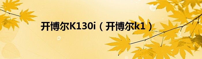 开博尔K130i（开博尔k1）