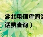 湖北电信查询话费查询（湖北电信网上营业厅话费查询）