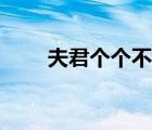 夫君个个不好惹（夫君太坏谁的错）